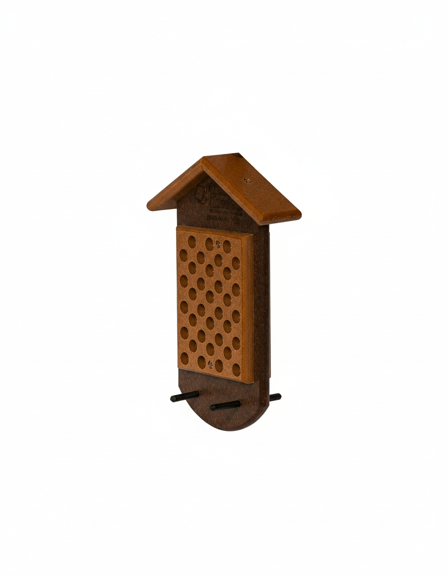 peanut butter bird feeder with house-style design, weather-resistant and easy to refill